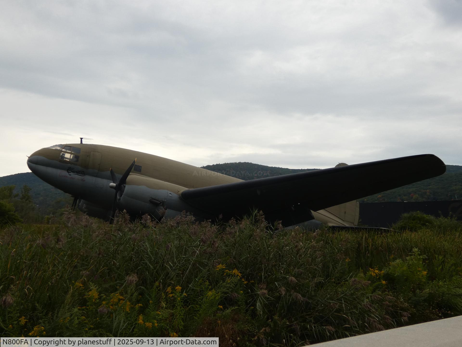 N800FA, 1944 Curtiss C-46F Commando C/N 22595, On display at the Glenn H. Curtiss museum. This aircraft was built as serial 44-78772
