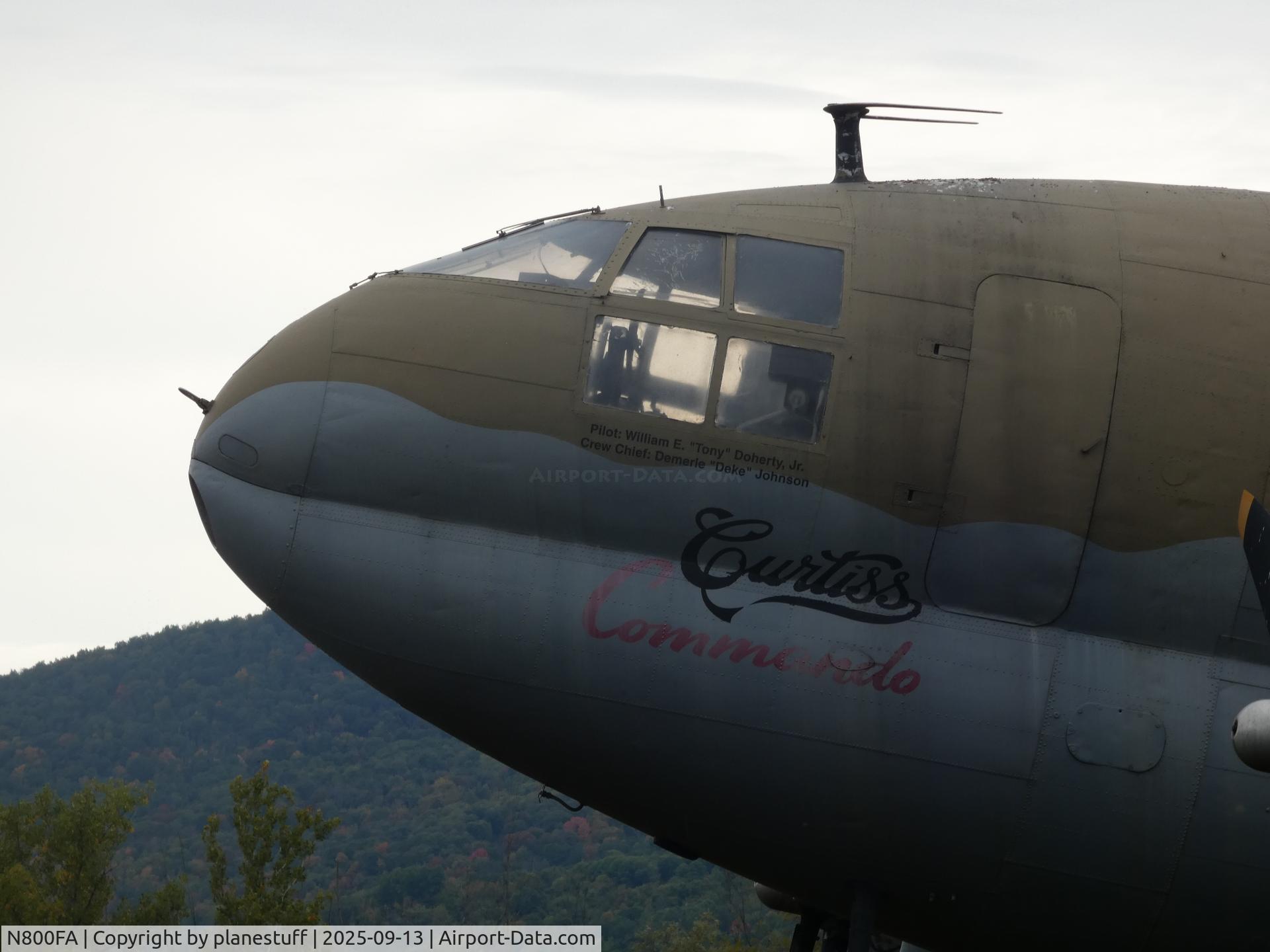 N800FA, 1944 Curtiss C-46F Commando C/N 22595, On display at the Glenn H. Curtiss museum