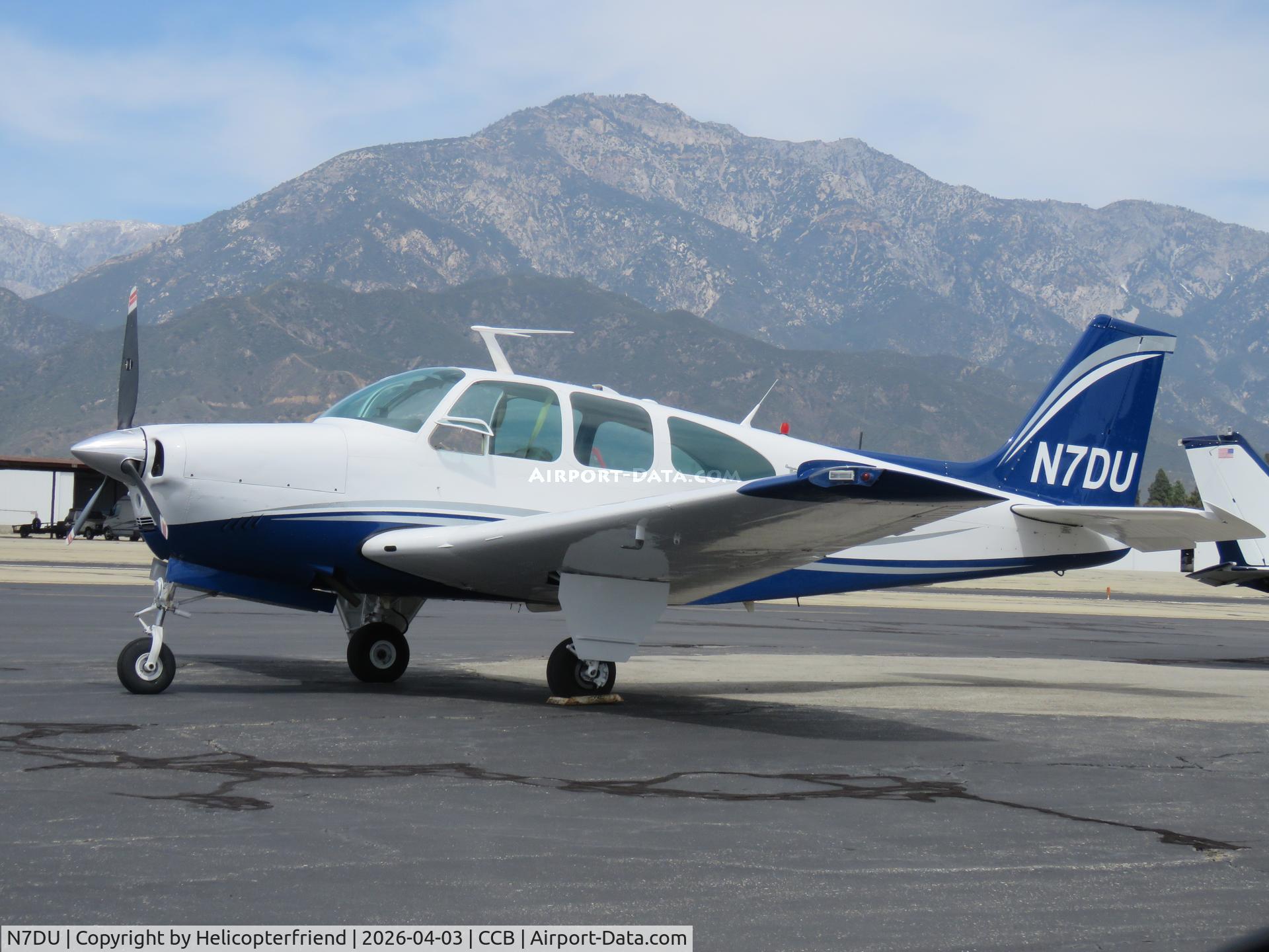 N7DU, 1965 Beech 35-C33 Debonair C/N CD-905, Parked near Admin Bldg