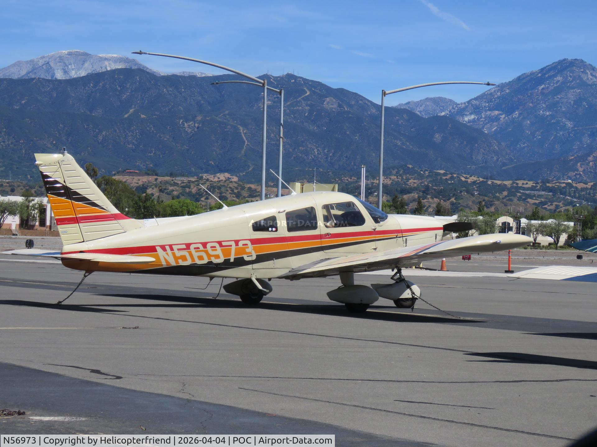 N56973, 1973 Piper PA-28-235 C/N 28-7410039, Parked in transit
