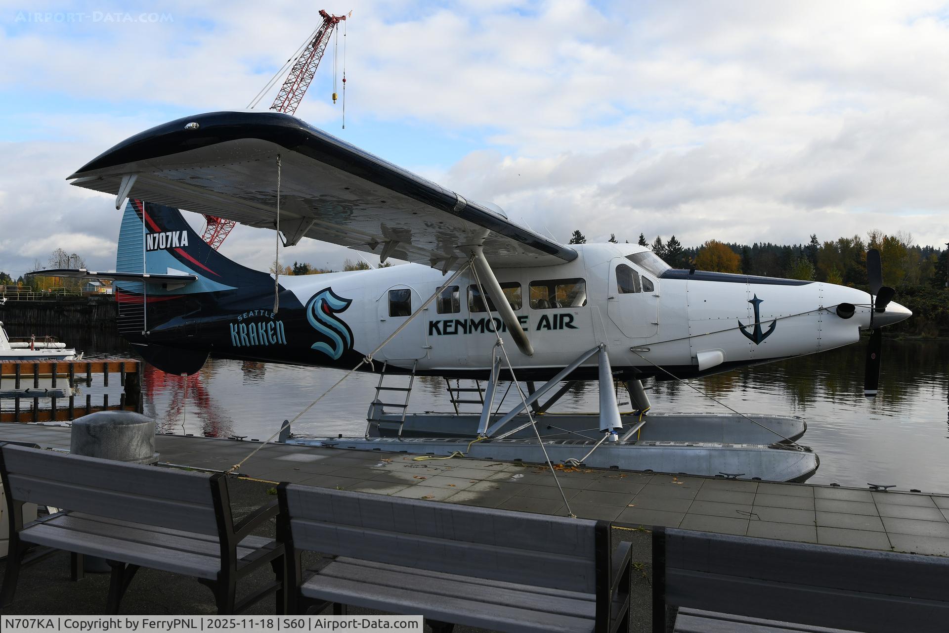 N707KA, De Havilland Canada DHC-3 Otter C/N 106, Kenmore Air DHC3T at its landing