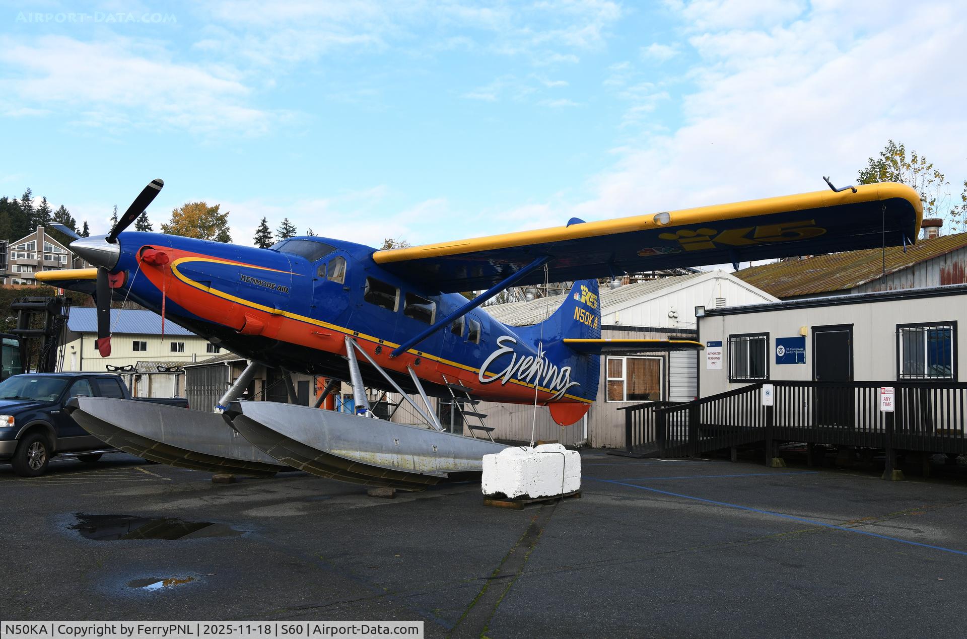 N50KA, 1956 De Havilland Canada DHC-3 Otter C/N 221, Kenmore Air DHC3T anchored