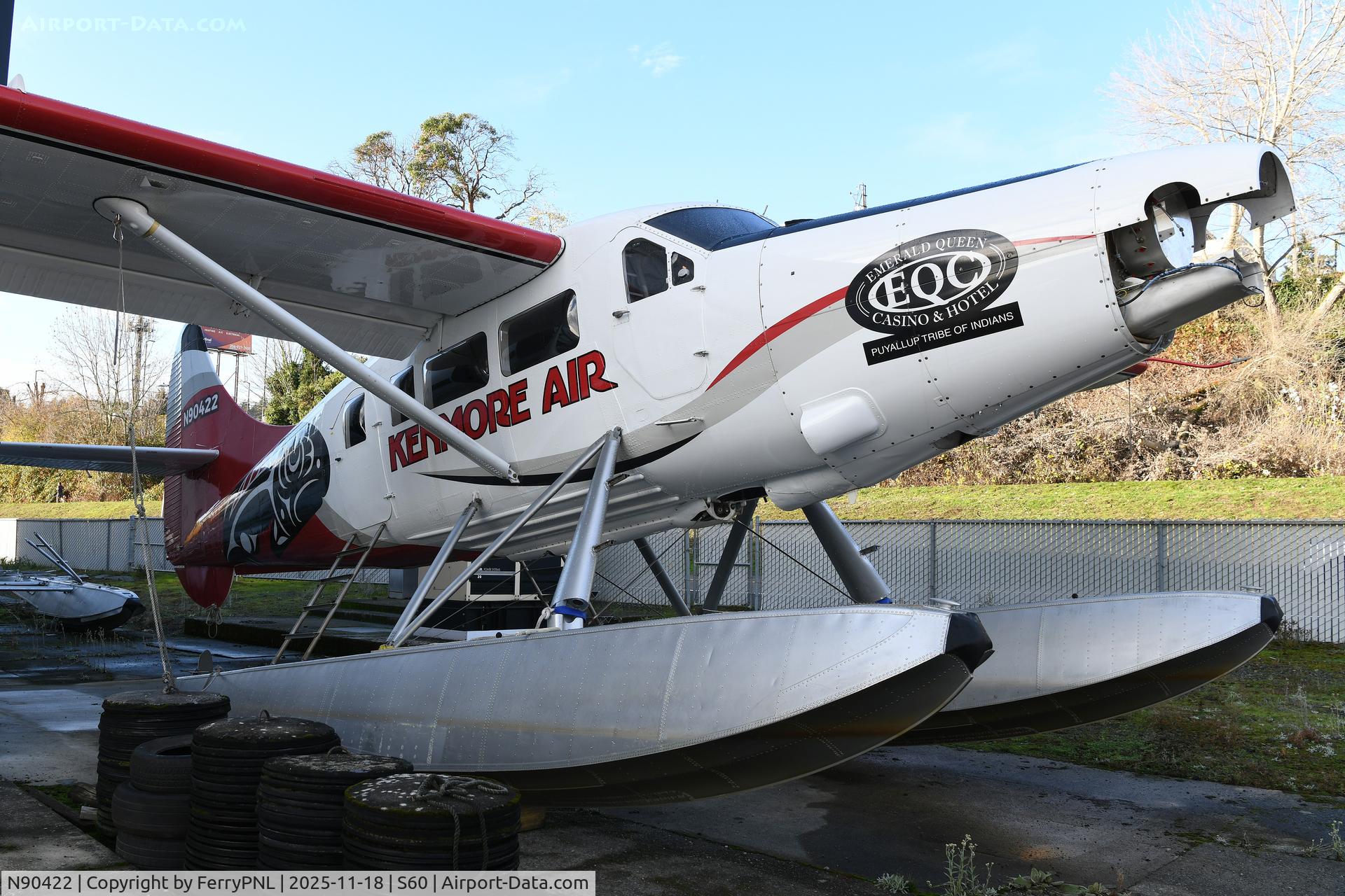 N90422, 1955 De Havilland Canada DHC-3T Vazar Turbine Otter Otter C/N 152, Kenmore DHC3 at the shed.