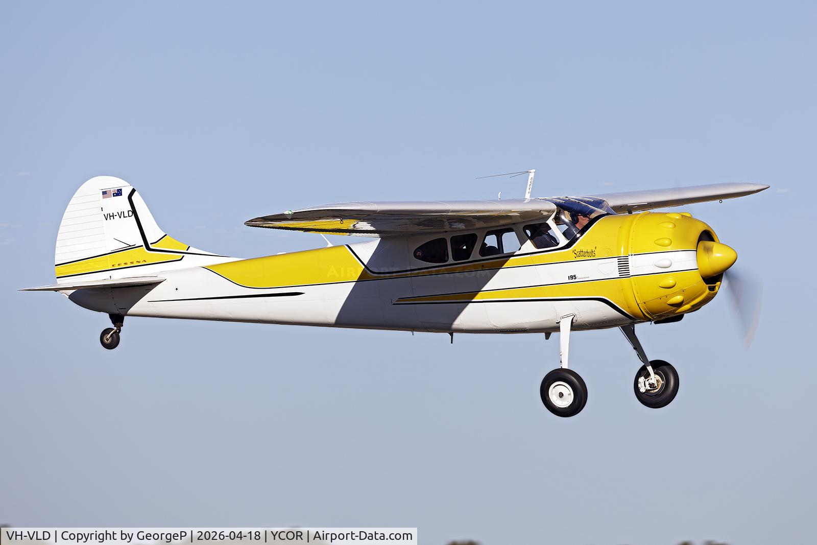 VH-VLD, 1953 Cessna 195B Businessliner C/N 16111, Antique Aeroplane Assn of Australia National Fly-in.