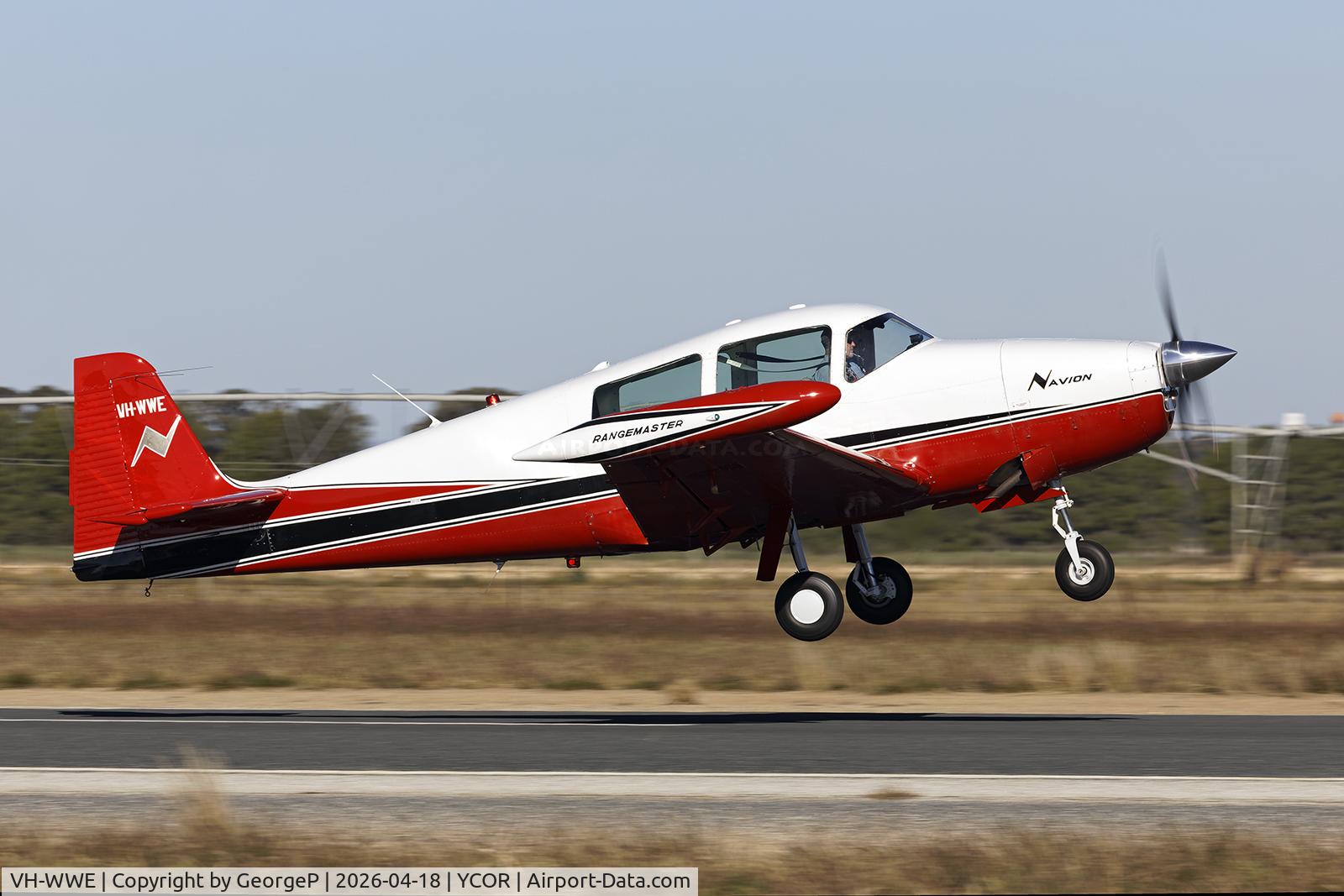 VH-WWE, 1962 Navion Rangemaster G-1 C/N NAV-4-2403, Antique Aeroplane Assn of Australia National Fly-in.