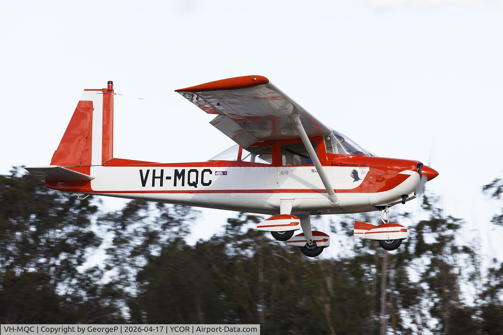 VH-MQC, 1967 Rockwell 100 C/N 119, Antique Aeroplane Assn of Australia National Fly-in.