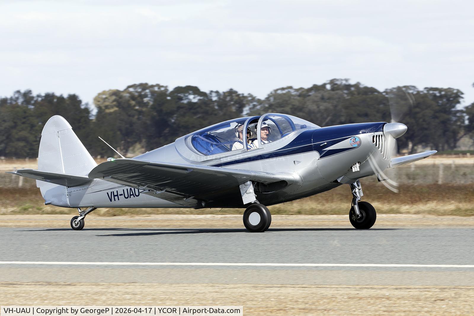 VH-UAU, 1946 Globe GC-1B Swift C/N 1484, Antique Aeroplane Assn of Australia National Fly-in.