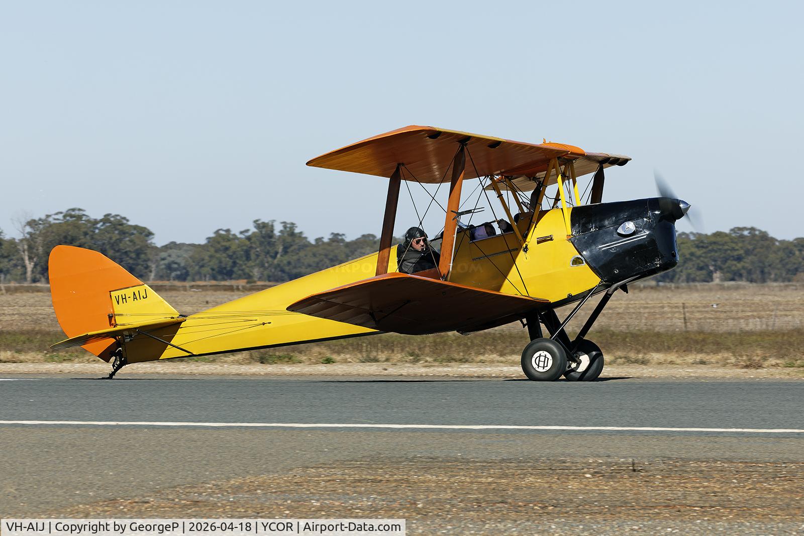 VH-AIJ, 1937 De Havilland DH-82A Tiger Moth II C/N 82796, Antique Aeroplane Assn of Australia National Fly-in.