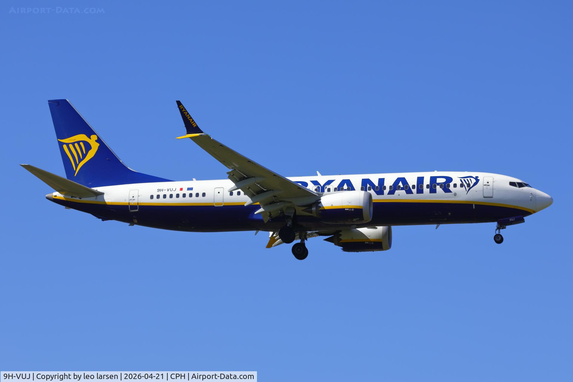 9H-VUJ, 2021 Boeing 737-8-200 MAX C/N 62300, Copenhagen 21.4.2026