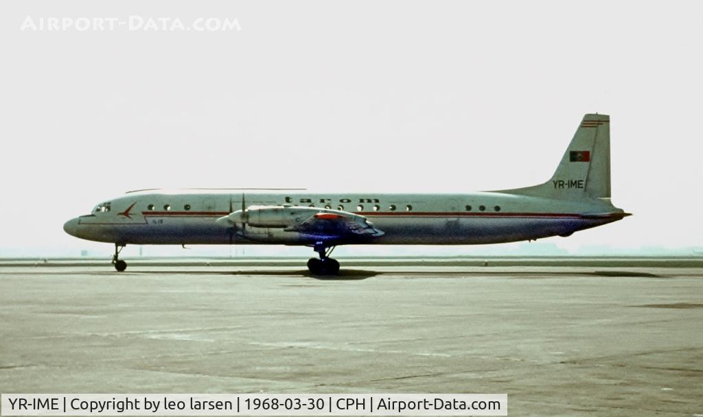YR-IME, 1963 Ilyshun Il-18V Coot C/N 183006205, Copenhagen 30.3.1968