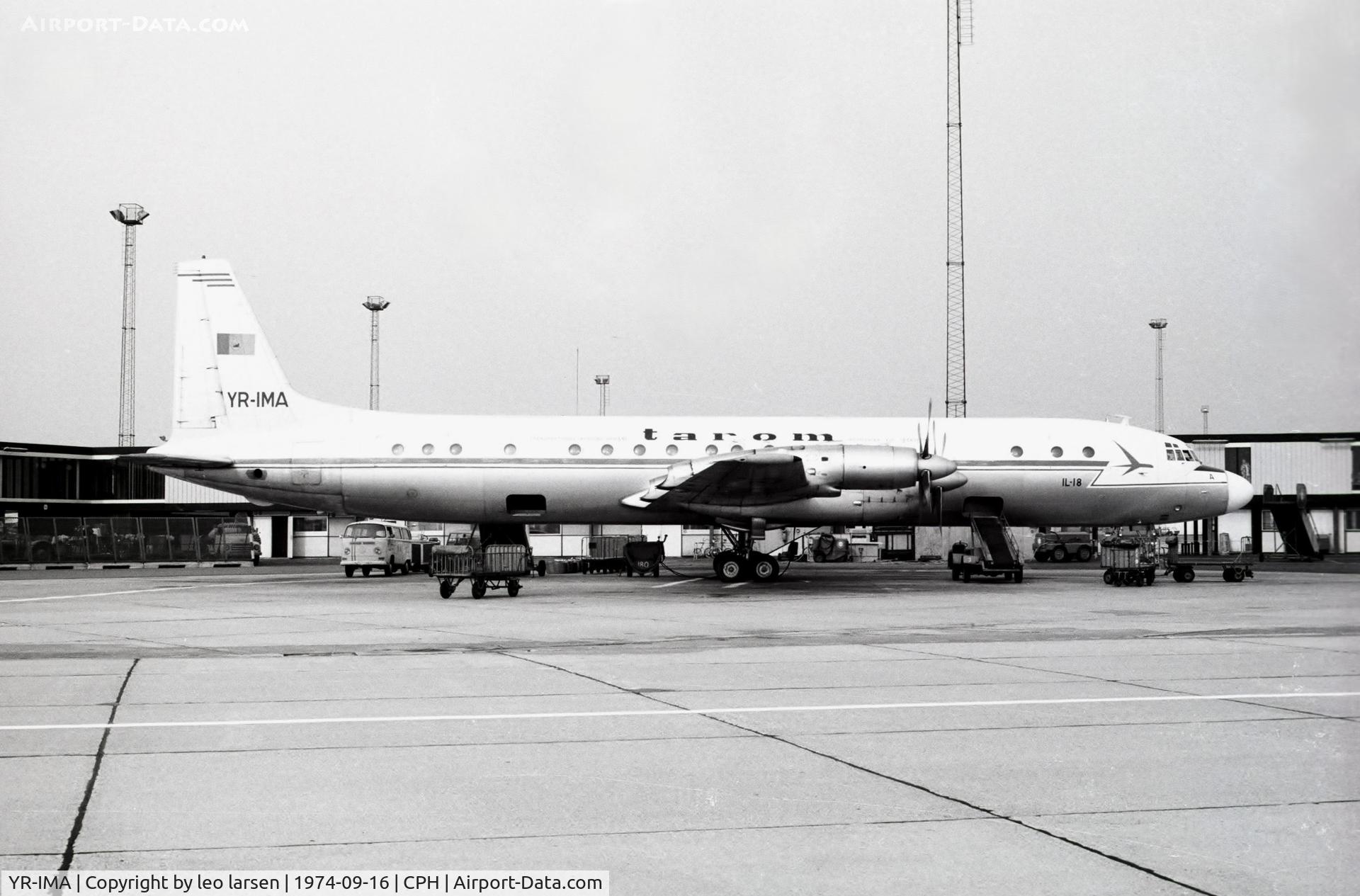 YR-IMA, 1961 Ilyushin IL-18V C/N 181003602, Copenhagen 16.9.1974