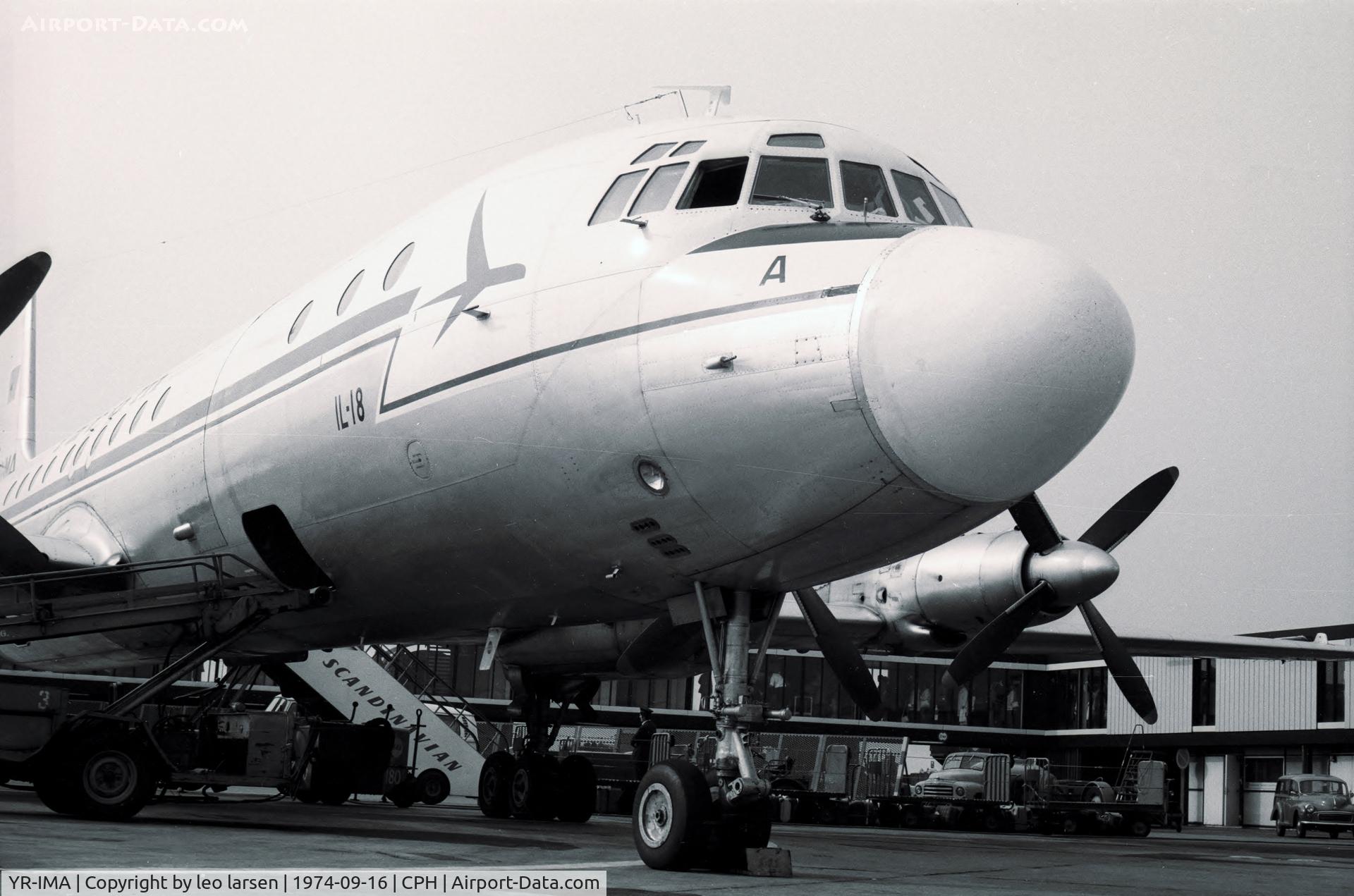 YR-IMA, 1961 Ilyushin IL-18V C/N 181003602, Copenhagen 16.9.1974