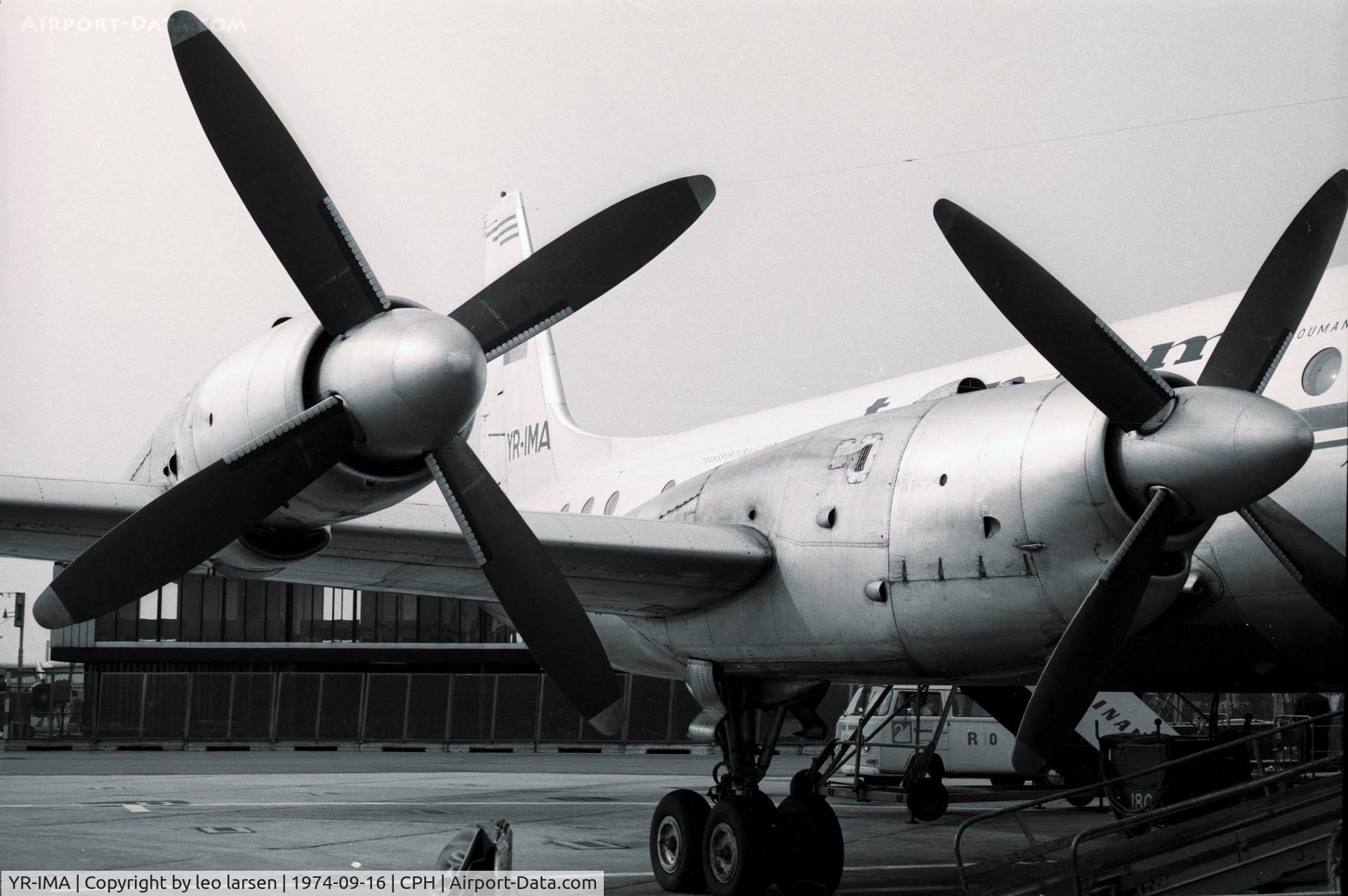 YR-IMA, 1961 Ilyushin IL-18V C/N 181003602, Copenhagen 16.9.1974