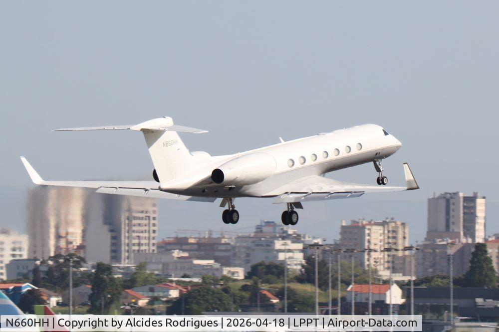 N660HH, Gulfsteam Aerospace G550 C/N 5255, N660HH descola de LPPT-LISBOA com destino desconhecido...