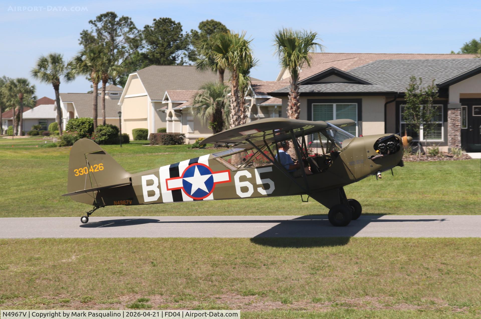 N4967V, 1945 Piper L-4J Grasshopper (J3C-65D) C/N 13610, Piper L-4J