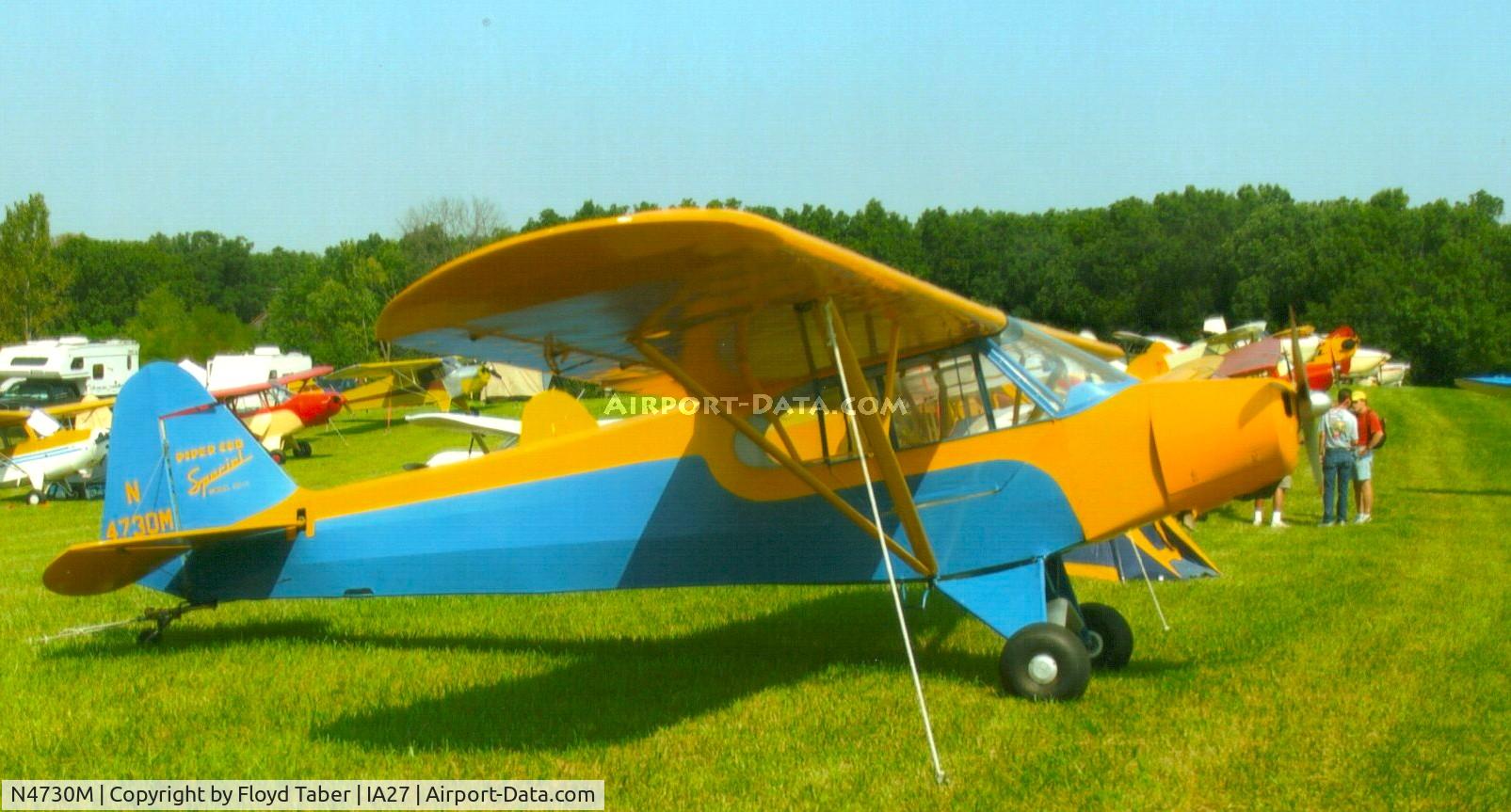 N4730M, 1947 Piper PA-11 Cub Special C/N 11-242, Blakesburg AAA-APM Fly In