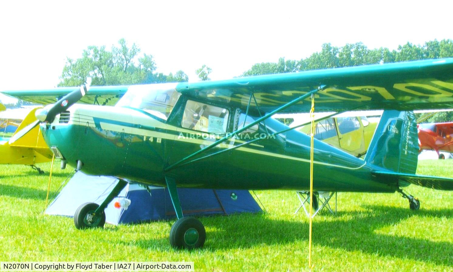 N2070N, 1947 Cessna 140 C/N 12306, Blakesburg AAA-APM Fly In