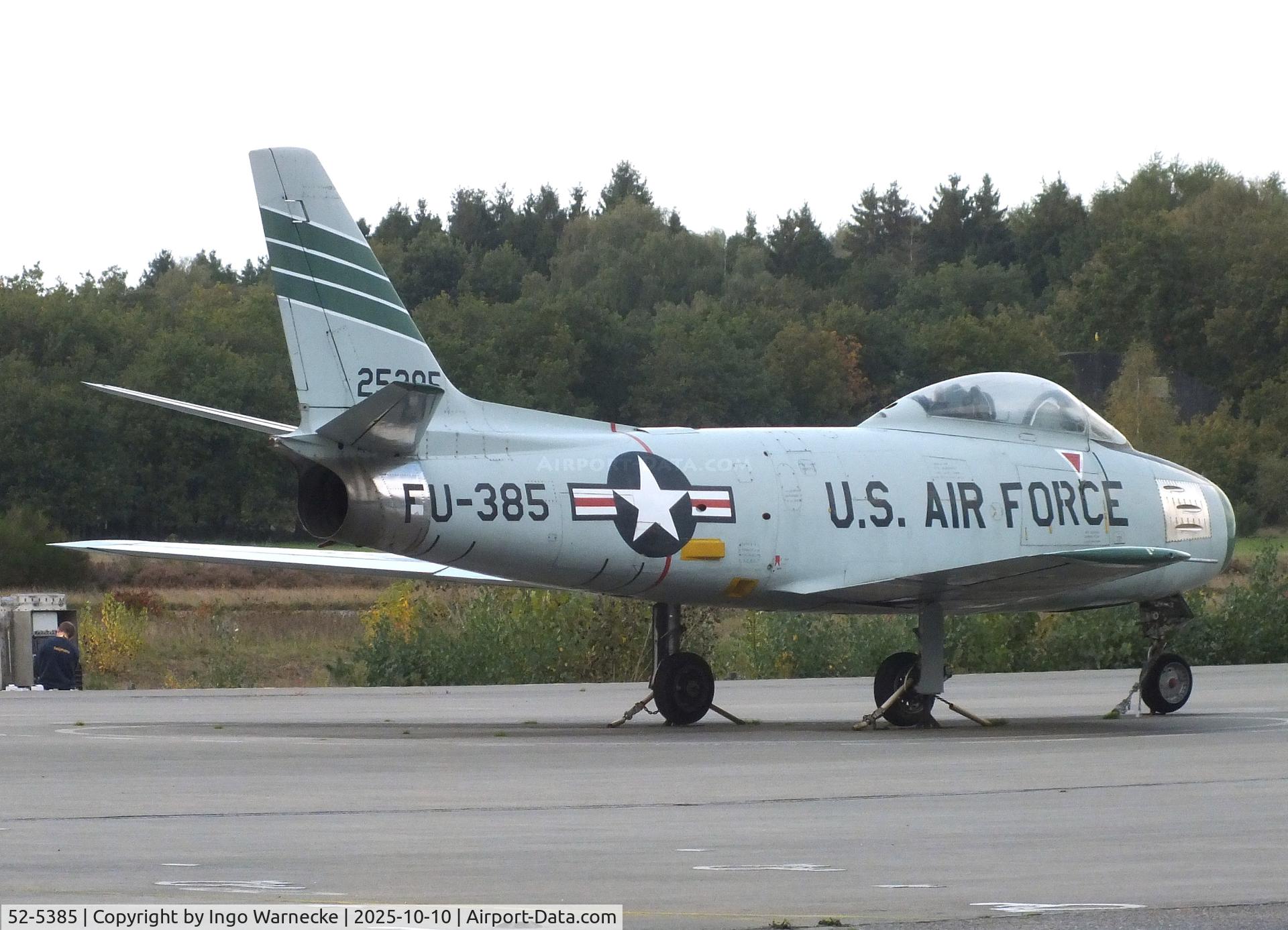 52-5385, 1952 North American F-86F Sabre C/N 191-876, North American F-86F Sabre at the Nationaal Militair Museum / National Military Museum, Soesterberg
