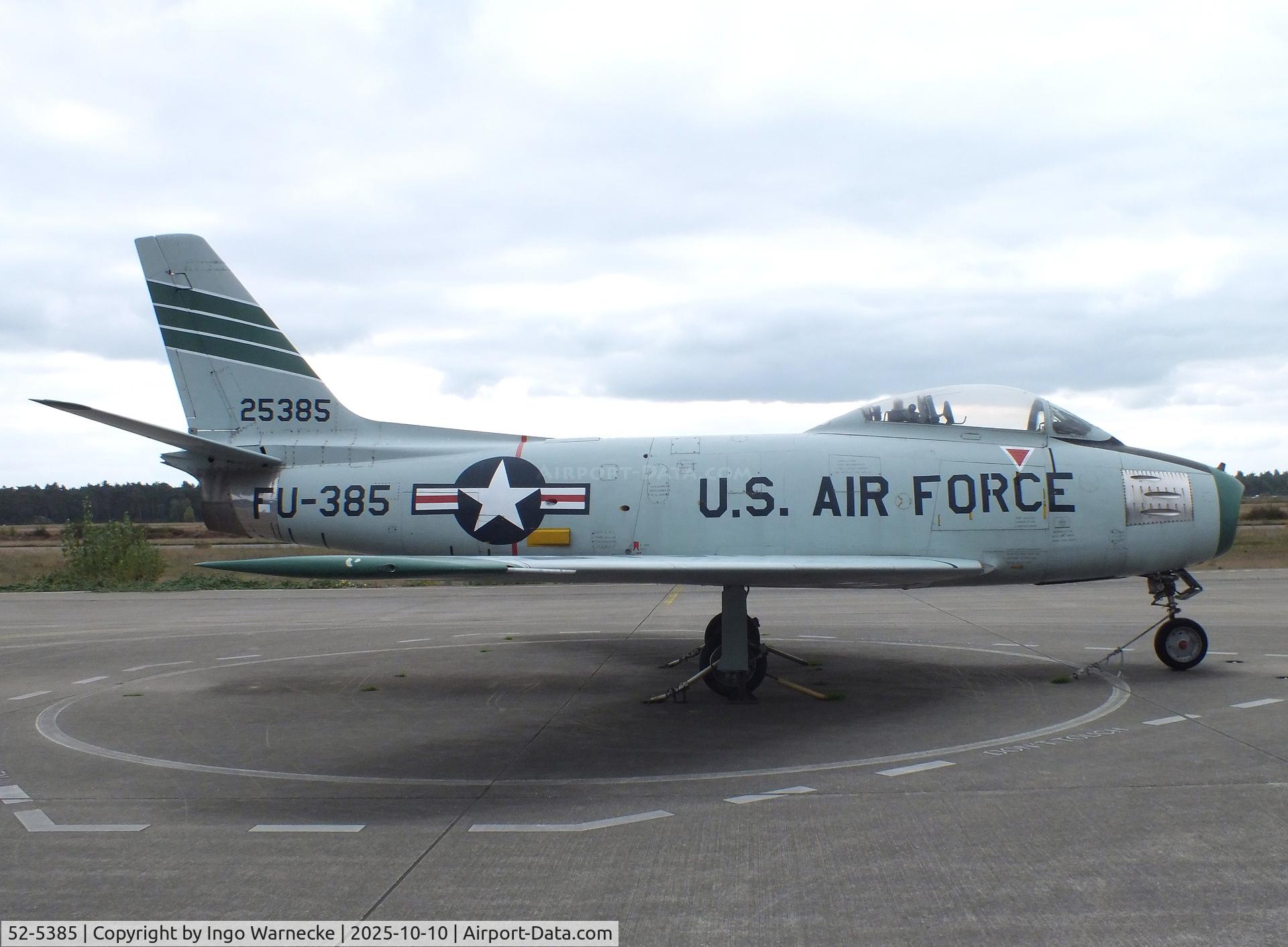 52-5385, 1952 North American F-86F Sabre C/N 191-876, North American F-86F Sabre at the Nationaal Militair Museum / National Military Museum, Soesterberg