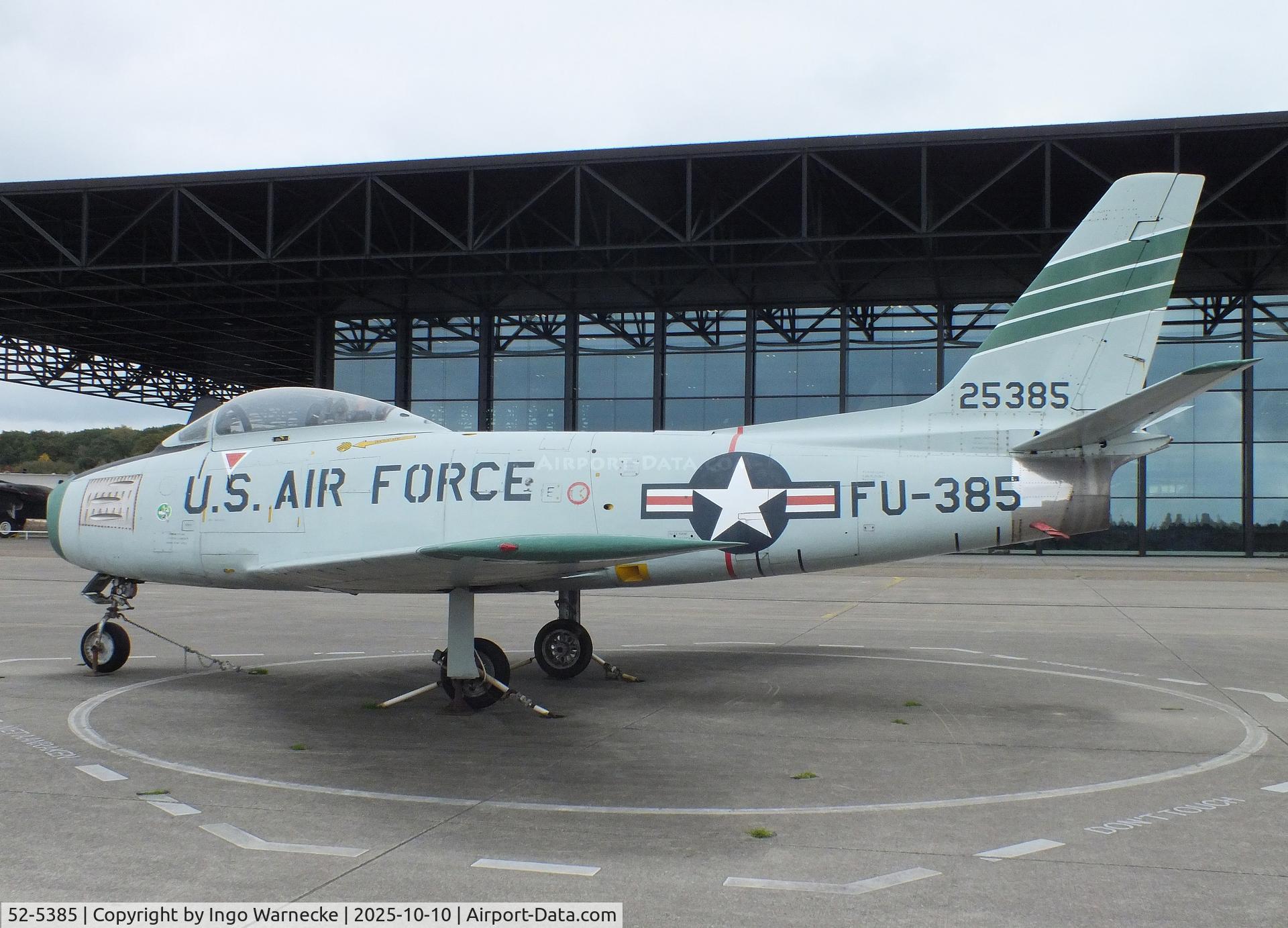 52-5385, 1952 North American F-86F Sabre C/N 191-876, North American F-86F Sabre at the Nationaal Militair Museum / National Military Museum, Soesterberg