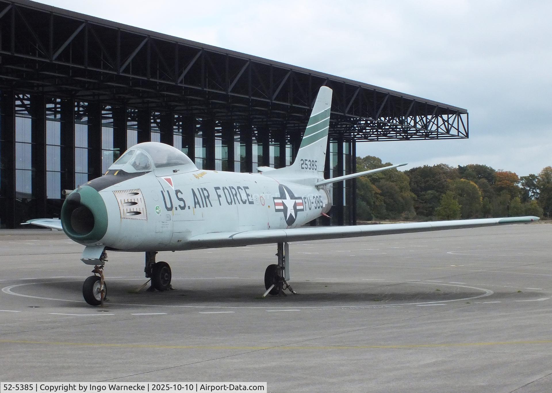 52-5385, 1952 North American F-86F Sabre C/N 191-876, North American F-86F Sabre at the Nationaal Militair Museum / National Military Museum, Soesterberg