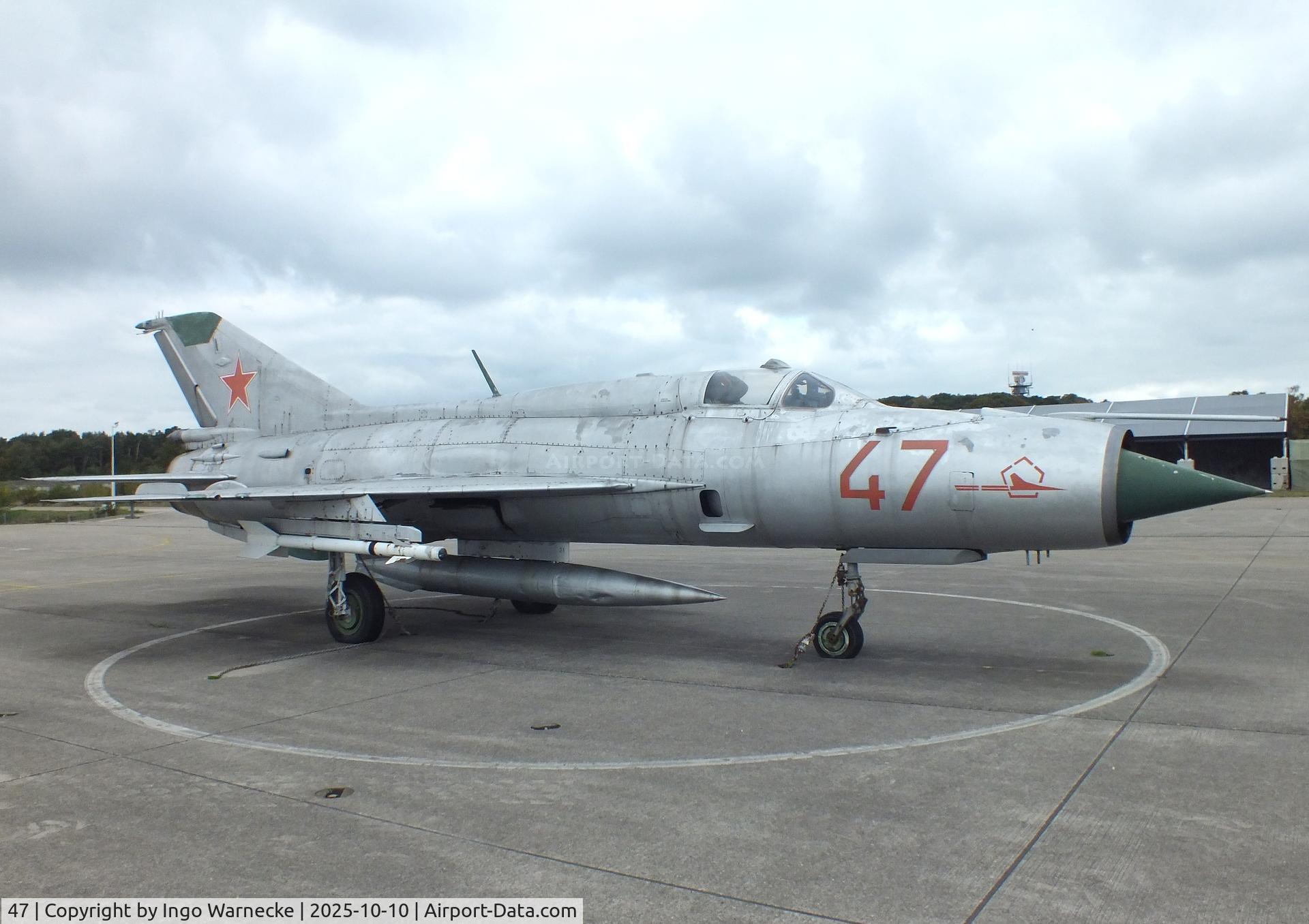 47, Mikoyan-Gurevich MiG-21GPFM C/N Not found 47, Mikoyan i Gurevich MiG-21PFM FISHBED-F at the Nationaal Militair Museum / National Military Museum, Soesterberg