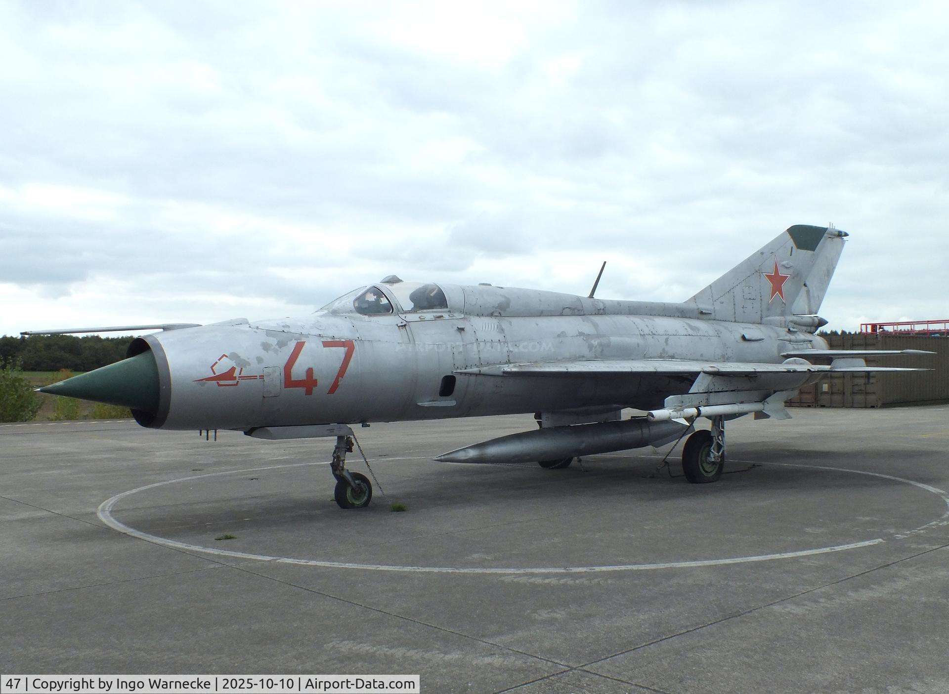 47, Mikoyan-Gurevich MiG-21GPFM C/N Not found 47, Mikoyan i Gurevich MiG-21PFM FISHBED-F at the Nationaal Militair Museum / National Military Museum, Soesterberg