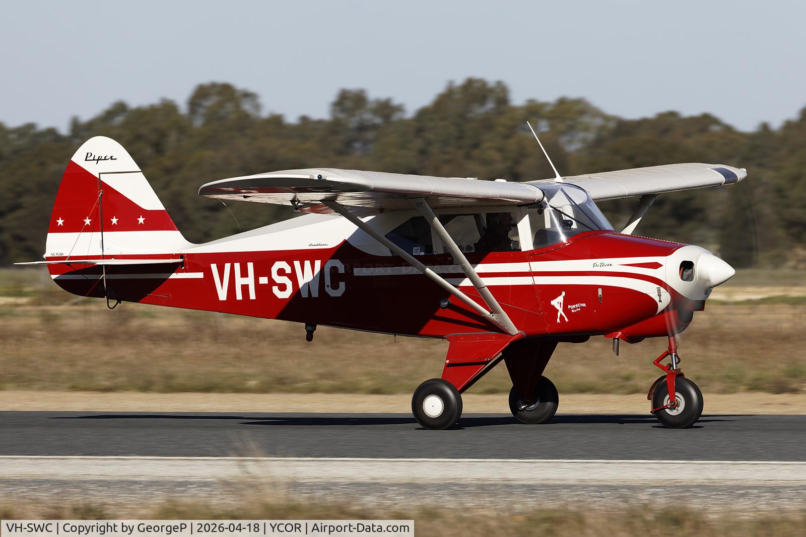 VH-SWC, 1957 Piper PA-22-150 C/N 22-5519, Antique Aeroplane Assn of Australia National Fly-in.