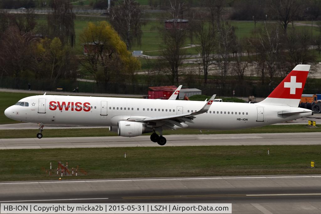 HB-ION, 2013 Airbus A321-212 C/N 5567, Landing