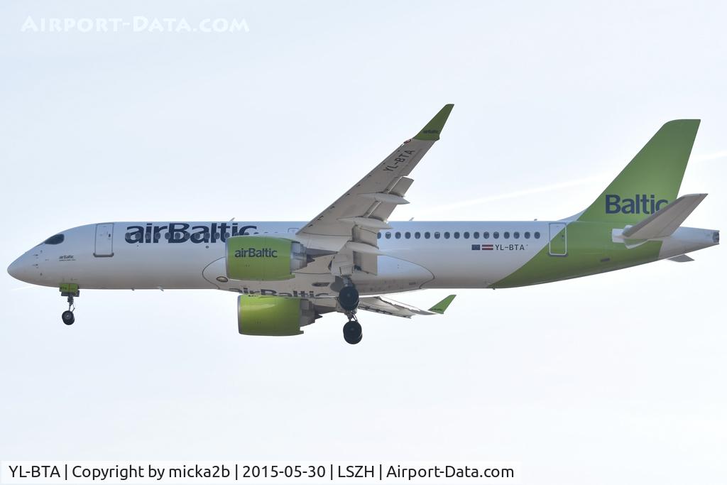 YL-BTA, 2025 Airbus A220-371 C/N 55405, Landing