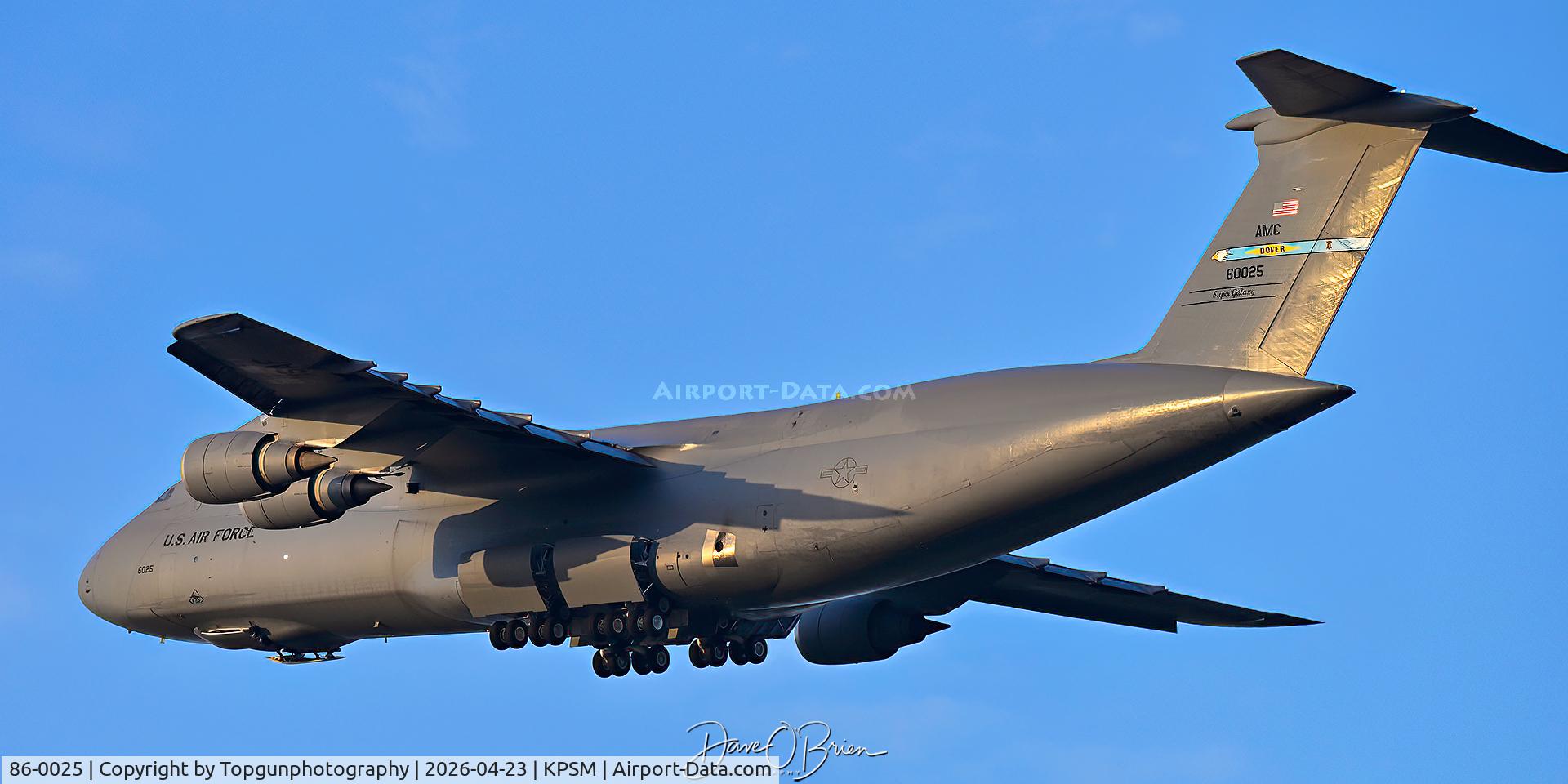 86-0025, 2009 Lockheed C-5M Super Galaxy C/N 500-0056, 9th AS	Dover AFB, DE