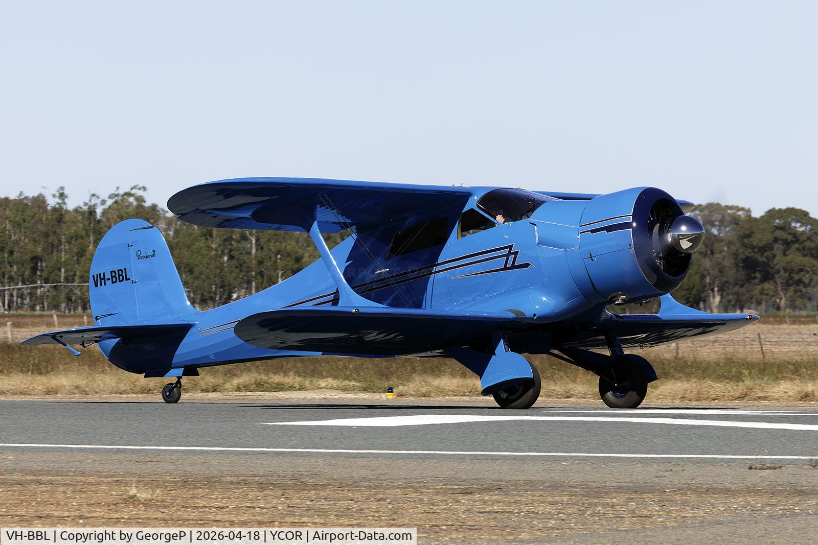 VH-BBL, 1944 Beech D17-R(M) C/N 67755, Antique Aeroplane Assn of Australia National Fly-in.