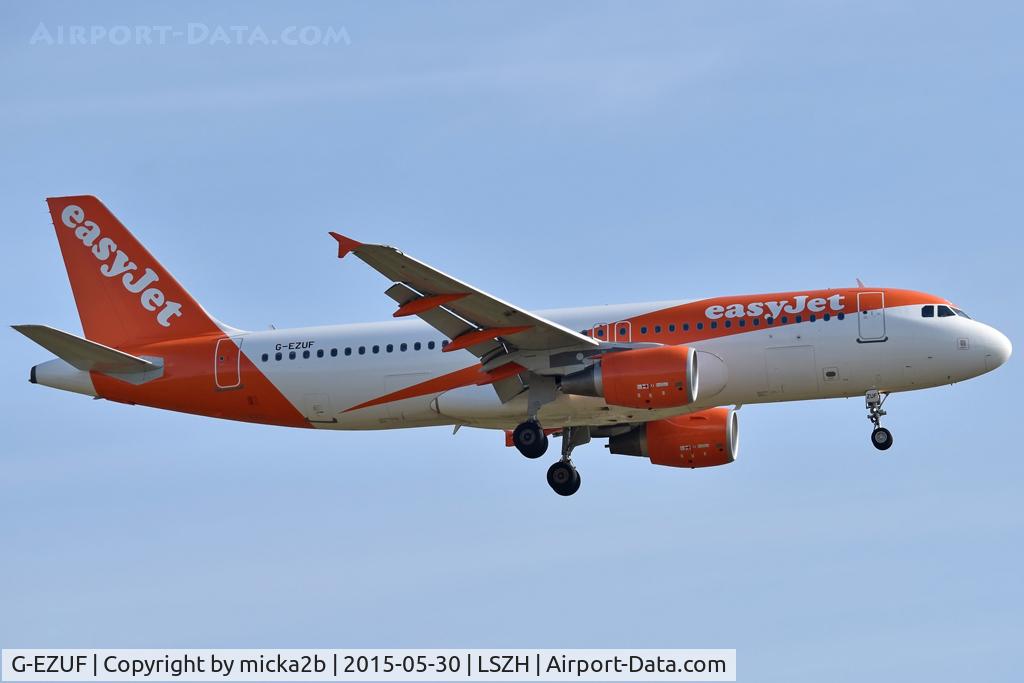 G-EZUF, 2011 Airbus A320-214 C/N 4676, Landing