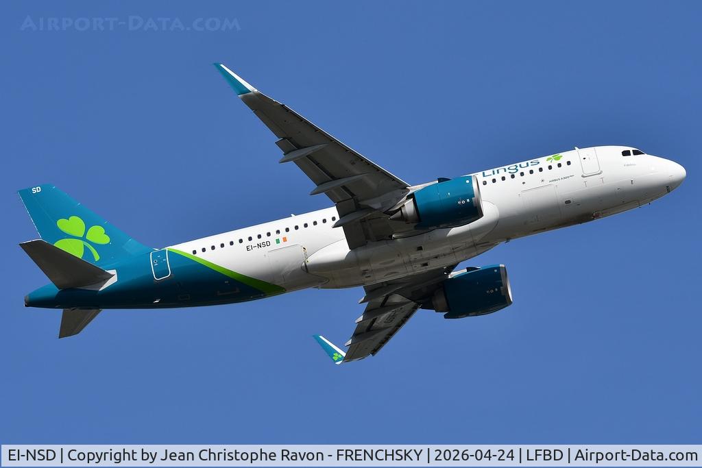EI-NSD, 2023 Airbus A320-251N C/N 11711, Bordeaux (BOD)	Dublin (DUB)	EI503