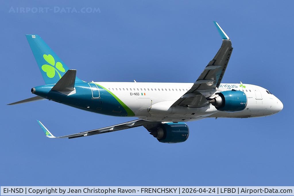 EI-NSD, 2023 Airbus A320-251N C/N 11711, Bordeaux (BOD)	Dublin (DUB)	EI503