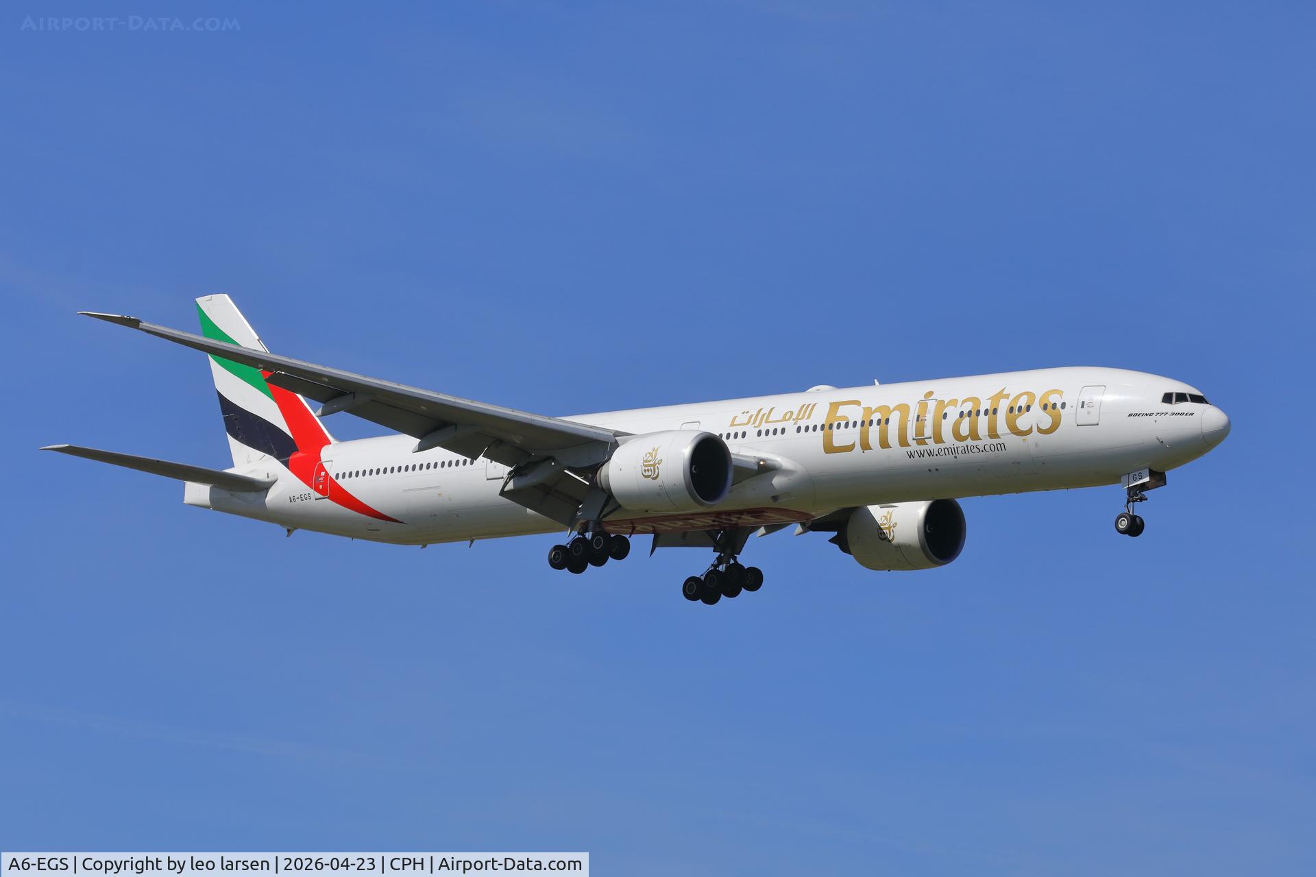 A6-EGS, 2012 Boeing 777-31H/ER C/N 41078, Copenhagen 23.4.2026