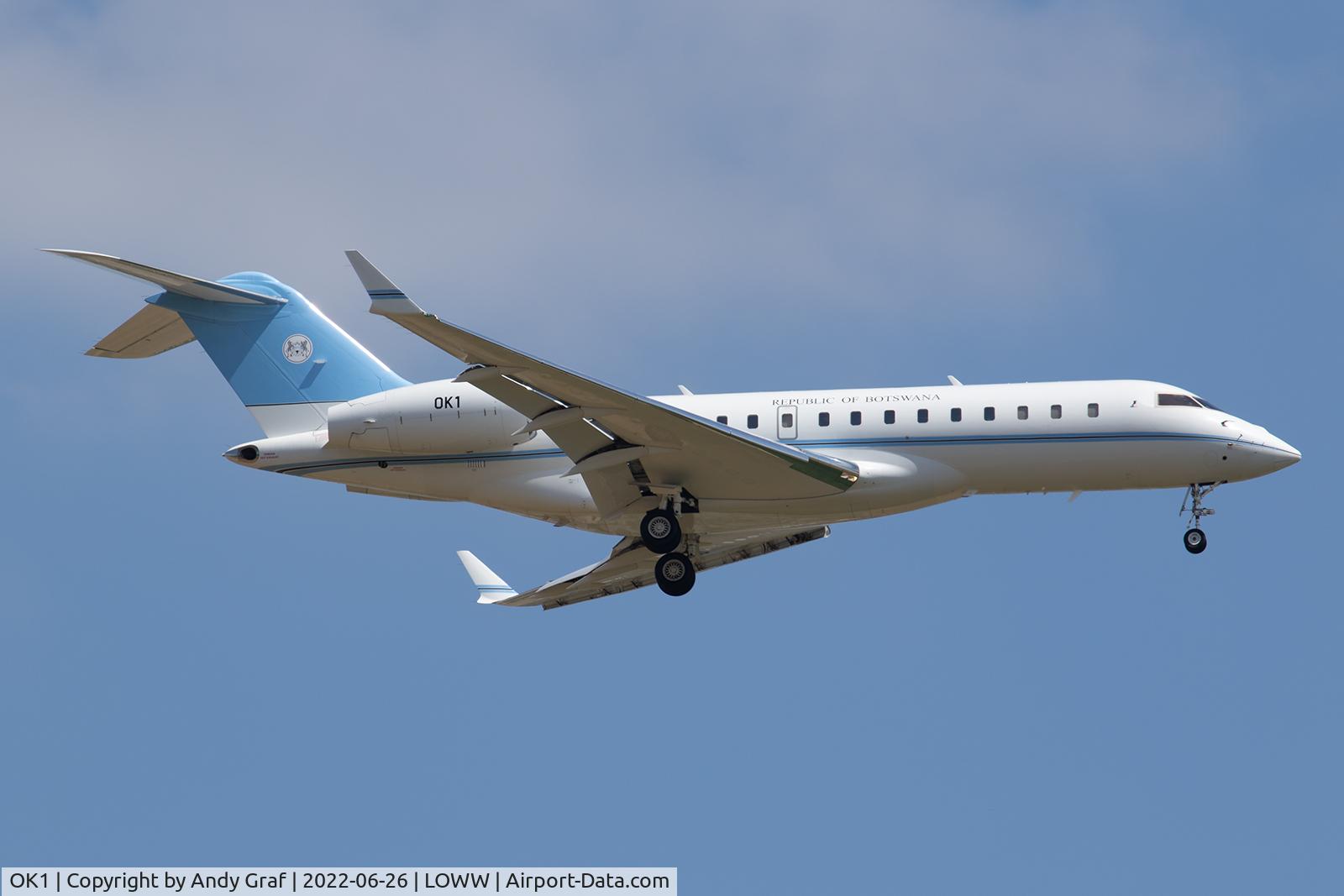 OK1, 2009 Bombardier BD-700-1A10 Global Express XRS C/N 9259, Goverment of Botswana GLEX XRS