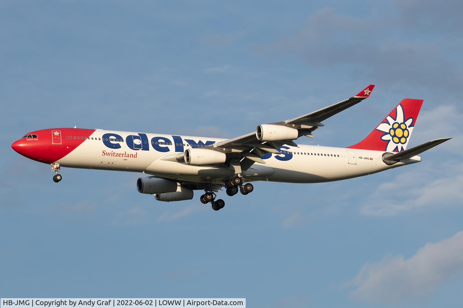 HB-JMG, 2003 Airbus A340-313 C/N 562, Edelweiss A340-300