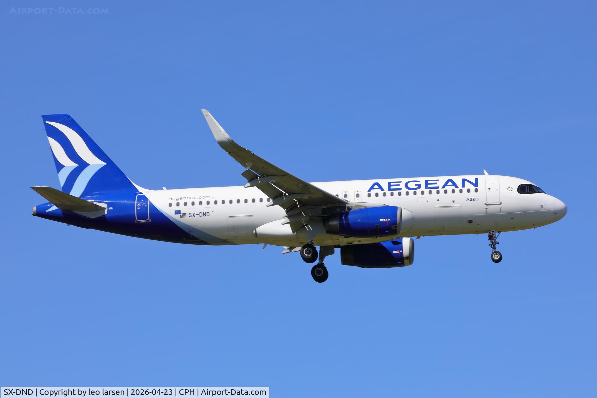 SX-DND, 2016 Airbus A320-232 C/N 6989, Copenhagen 23.4.2026