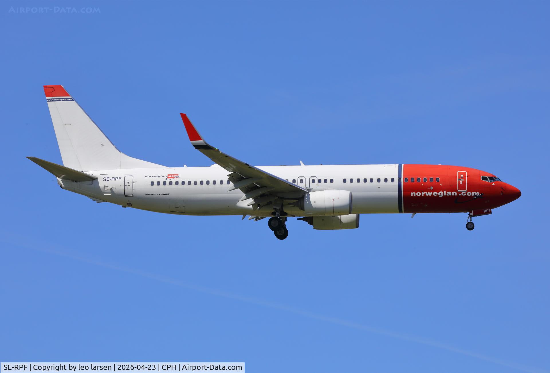 SE-RPF, 2016 Boeing 737-8JP C/N 42076, Copenhagen 23.4.2026