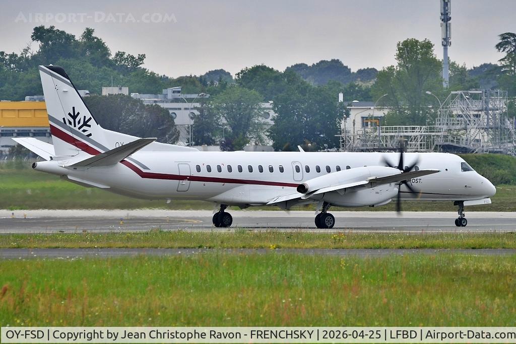 OY-FSD, 1996 Saab 2000 C/N 2000-041, Bordeaux (BOD)	Alicante (ALC)	FRO985