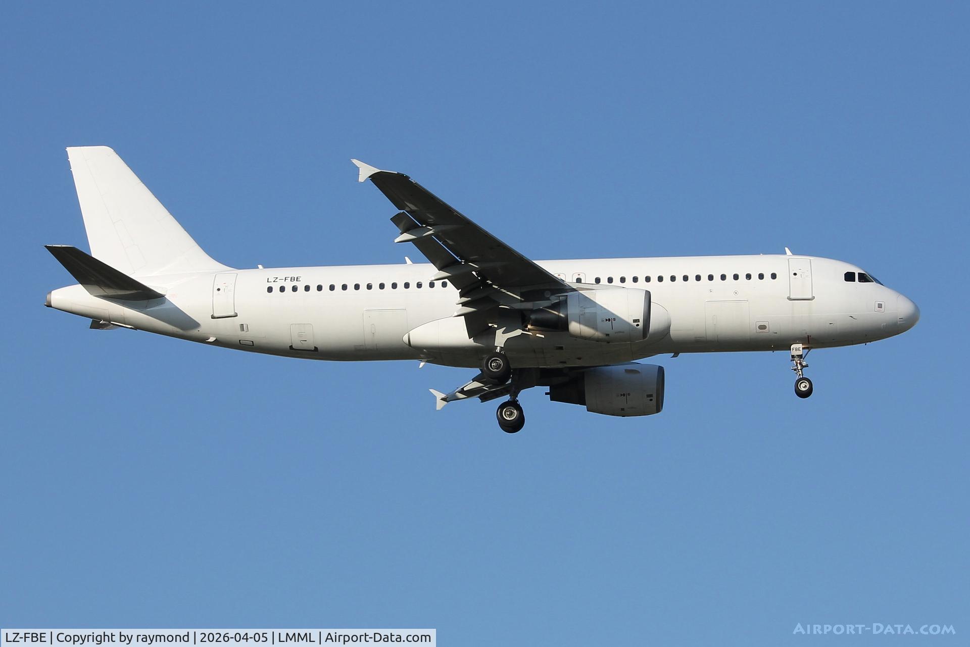 LZ-FBE, 2009 Airbus A320-214 C/N 3780, Airbus A320-214 reg LZ-FBE of Bulgaria Air landing in Malta RW13.