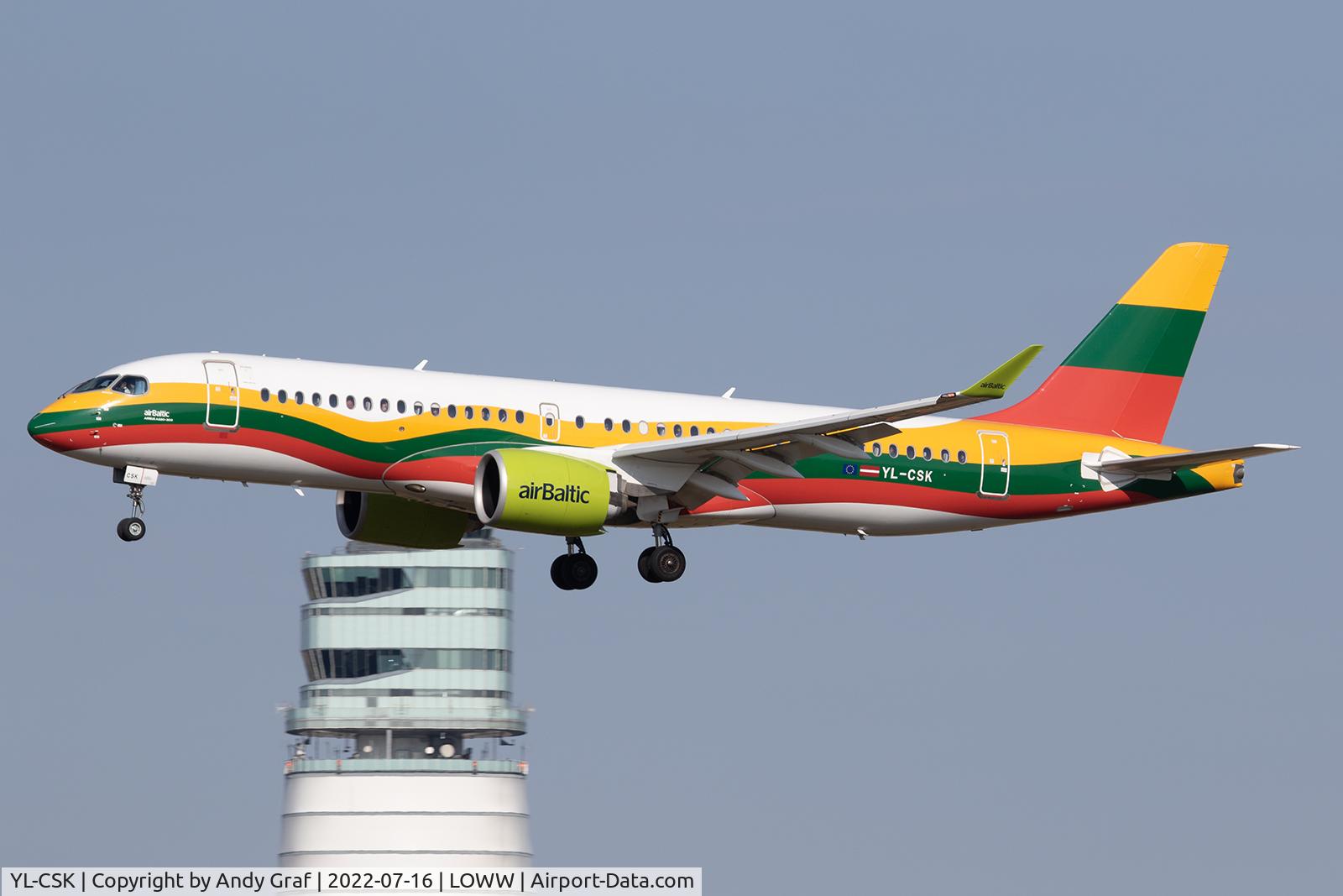 YL-CSK, 2018 Airbus A220-300 C/N 55039, Air Baltic A220-300