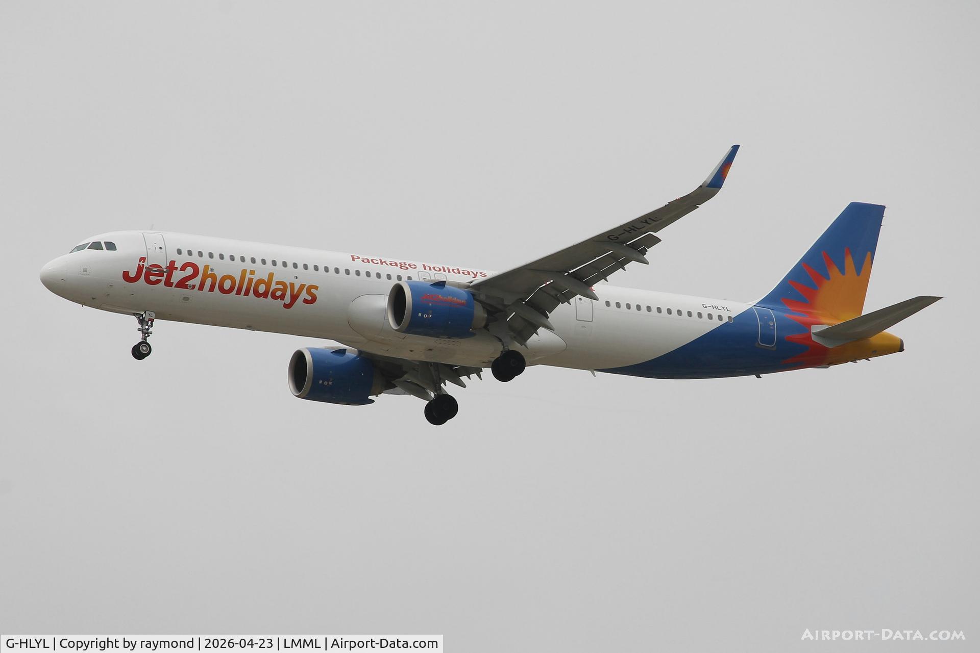 G-HLYL, 2025 Airbus A321-251NX C/N 12553, Jet2Com Airbus A321-251NX reg G-HLYL on long finals for RW13 landing in Malta.