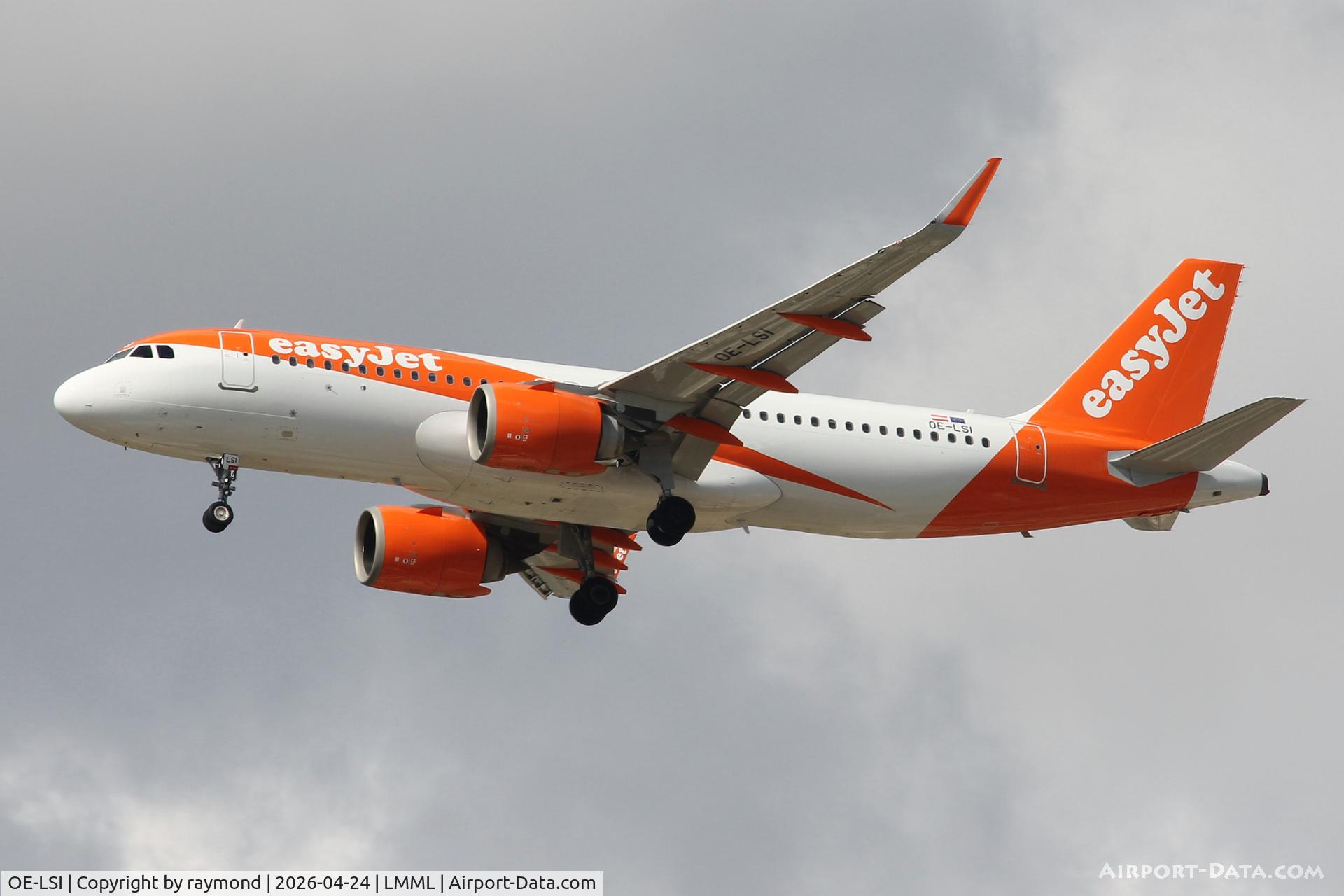 OE-LSI, 2019 Airbus A320-251N C/N 9105, Easyjet Airbus A320-251NX reg OE-LSI landing in Malta RW13.
