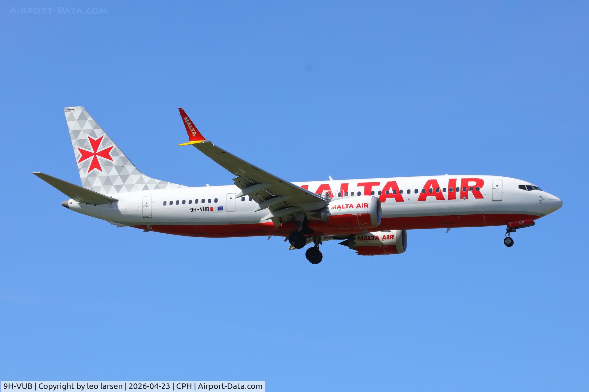 9H-VUB, 2021 Boeing 737-8-200 MAX C/N 65877, Copenhagen 23.4.2026