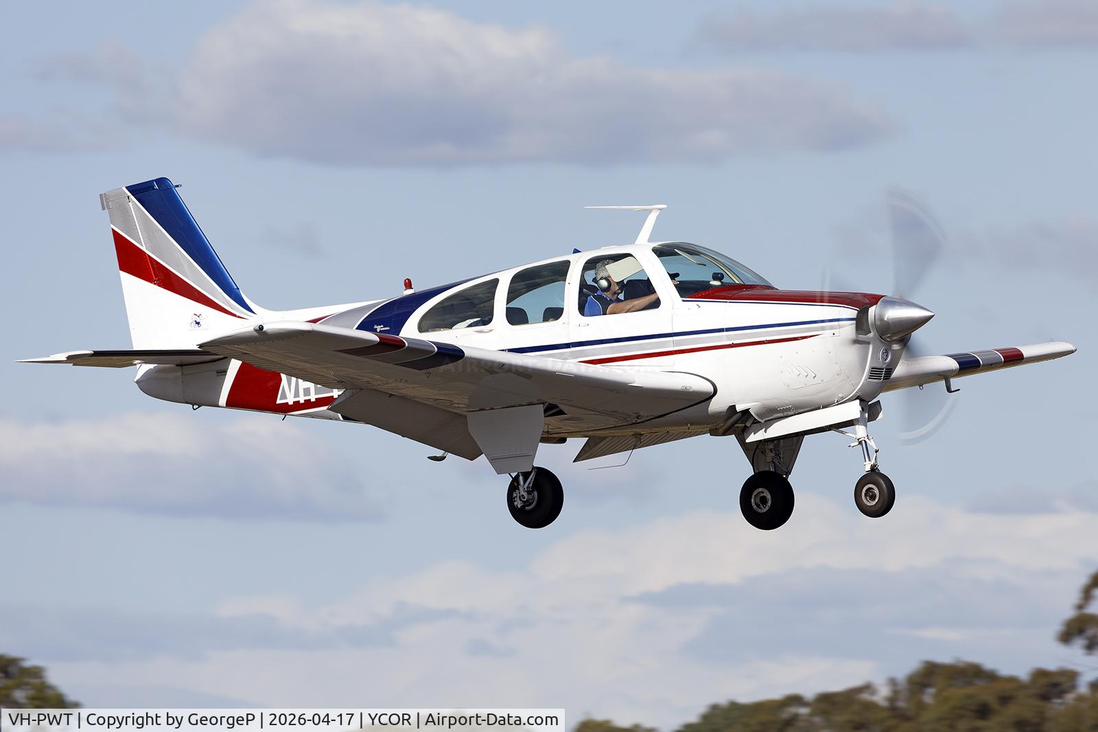 VH-PWT, 1968 Beech E33 Bonanza C/N CD-1150, Antique Aeroplane Assn of Australia National Fly-in.