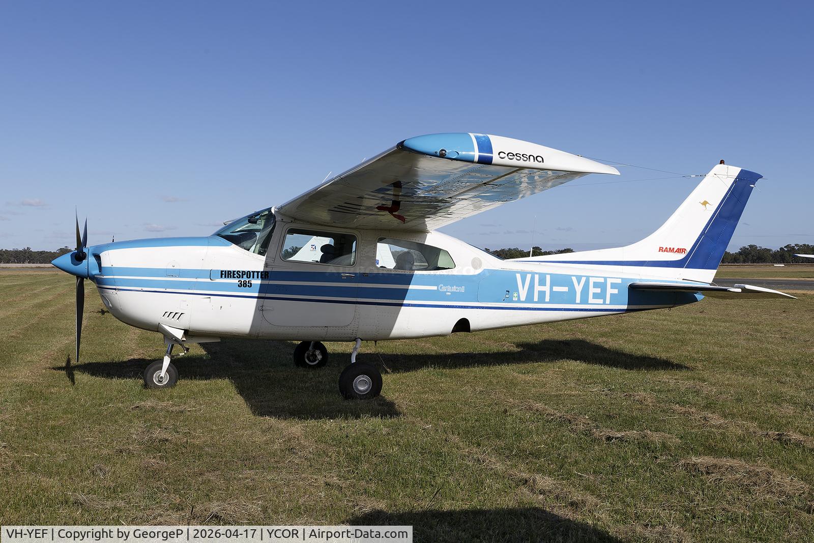 VH-YEF, 1976 Cessna 210L Centurion C/N 21061335, Antique Aeroplane Assn of Australia National Fly-in.