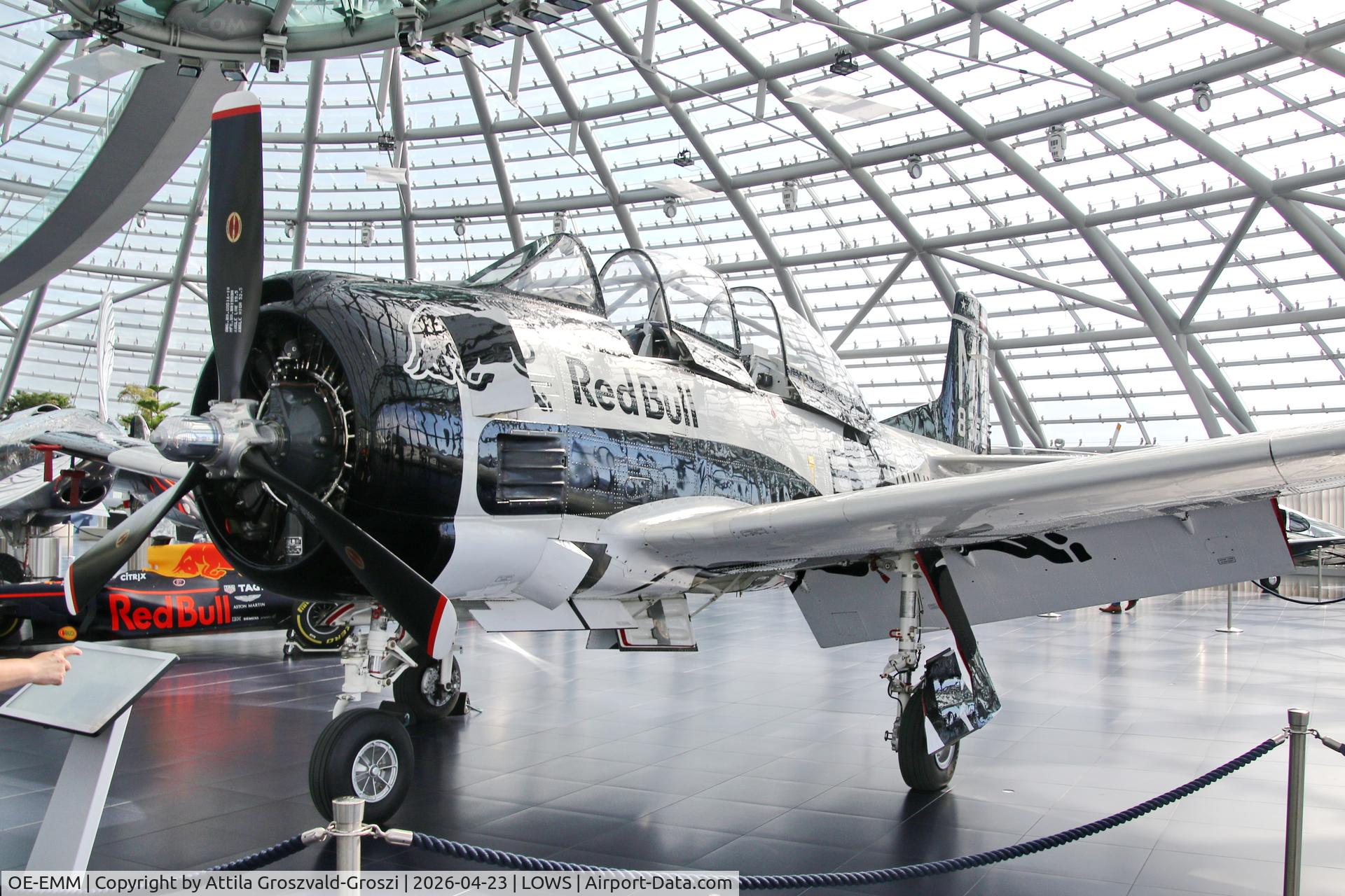 OE-EMM, 1955 North American T-28B Trojan C/N 200-423, LOWS - Salzburg Airport, Salzburg Austria RedBull Hangar 7