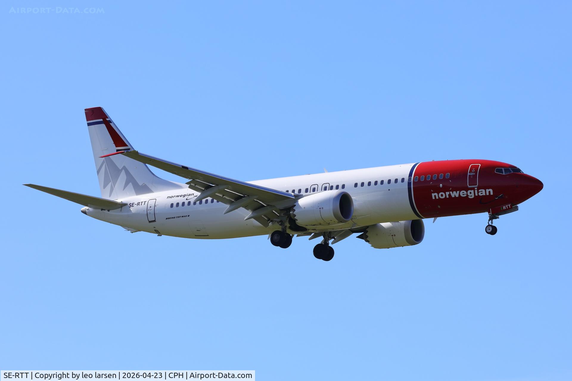 SE-RTT, 2025 Boeing B-737-8 Max C/N 43569, Copenhagen 23.4.2026